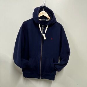 Navy Polo RL Zip-up Hoodie Sweatshirt Womens L
